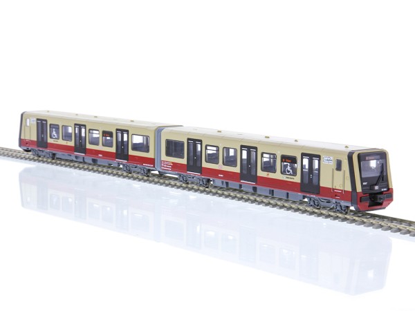 Stadler/Siemens BR 483 Fahrmodell S-Bahn Berlin 100 Jahre, 483 008 2tlg. Viertelzug, 1:87