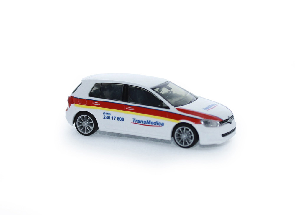 Volkswagen Golf 7 Transmedica Dessau, 1:87 | Produktsortiment | Shop |  Rietze GmbH & Co. KG