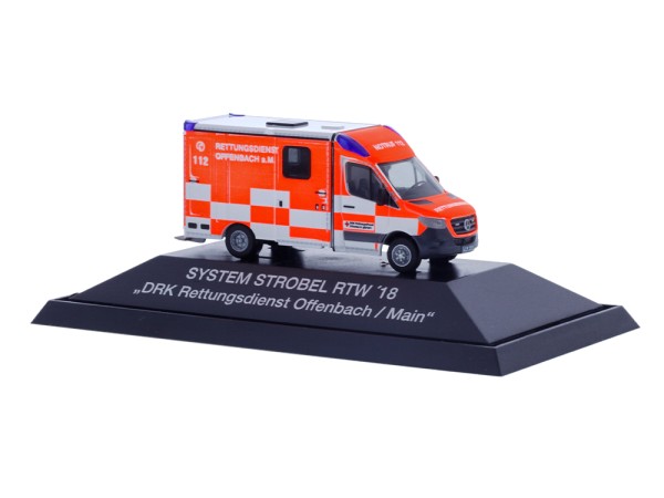 System Strobel RTW ´18 DRK Rettungsdienst Offenbach/Main, 1:87
